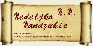Nedeljko Mandžukić vizit kartica